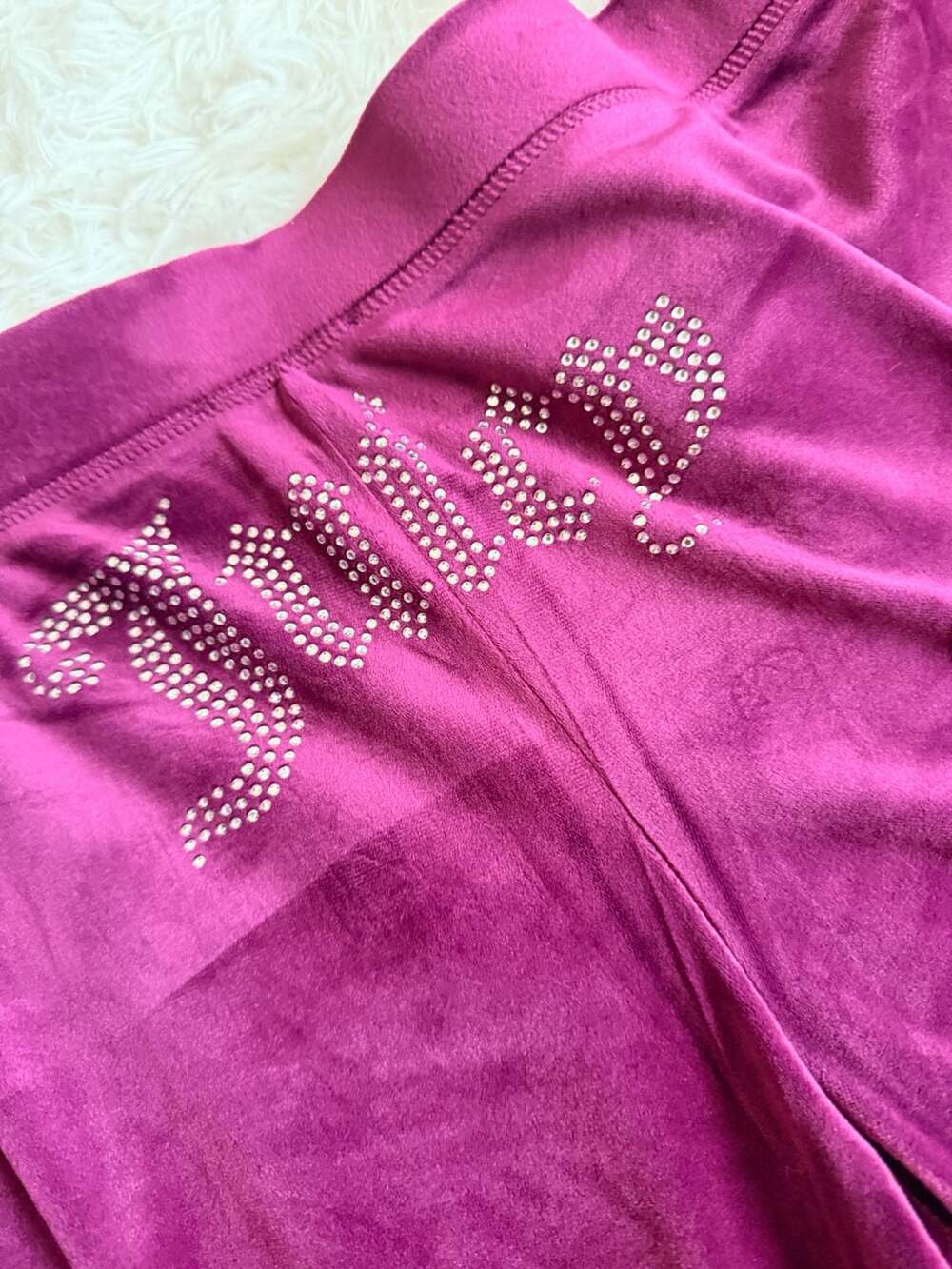 XL Juicy Couture Dark Purple OG Big Bling Velour Tracksuit Set Size XL - Picture 8 of 8